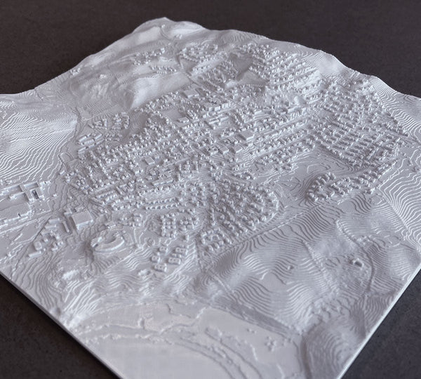 Plan de ville imprimé en 3D - Votre maison au centre