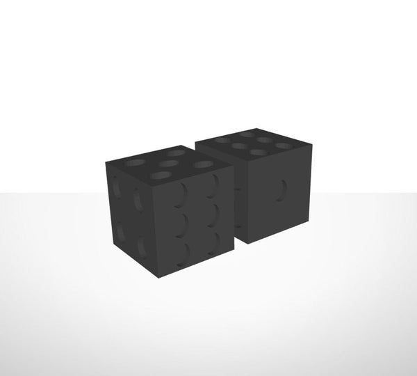 Cubes avec numéros 3D